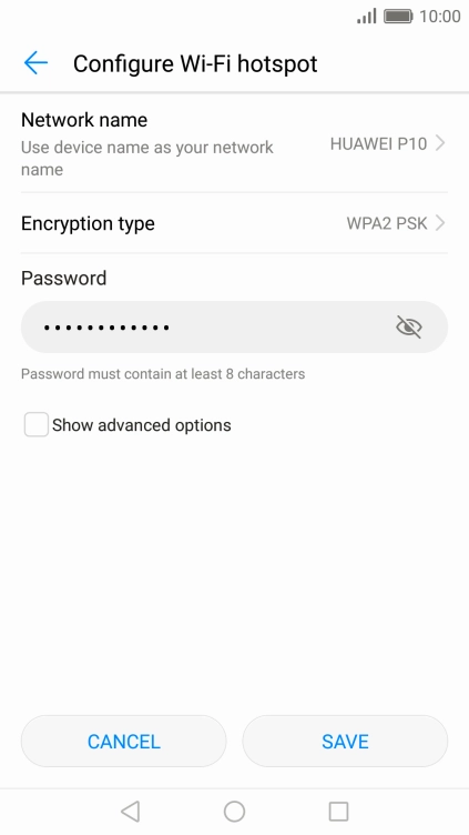 Press Network name.
