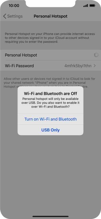 If Wi-Fi is turned off, press Turn on Wi-Fi and Bluetooth.
