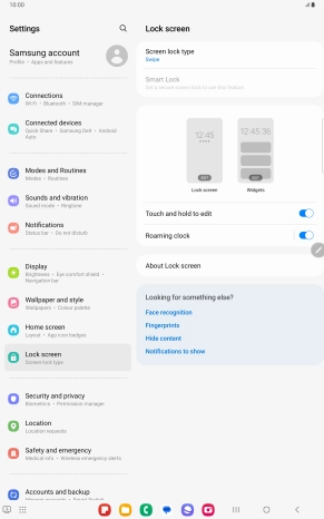 Press Screen lock type.
