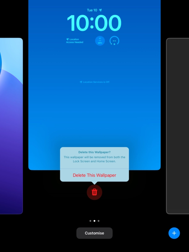 Press Delete This Wallpaper.