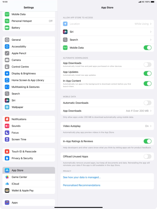 Press the indicator next to 