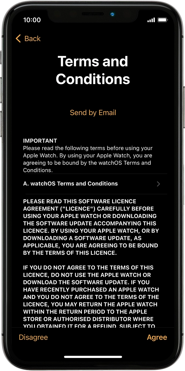 On your phone: Press Agree.