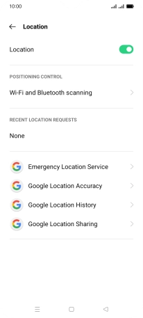 Press Google Location Accuracy.