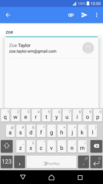 Press the required contact. Press the required contact.