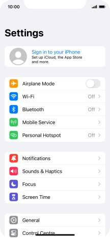 Press Sign in to your iPhone.