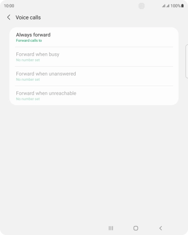 Press the required divert type.