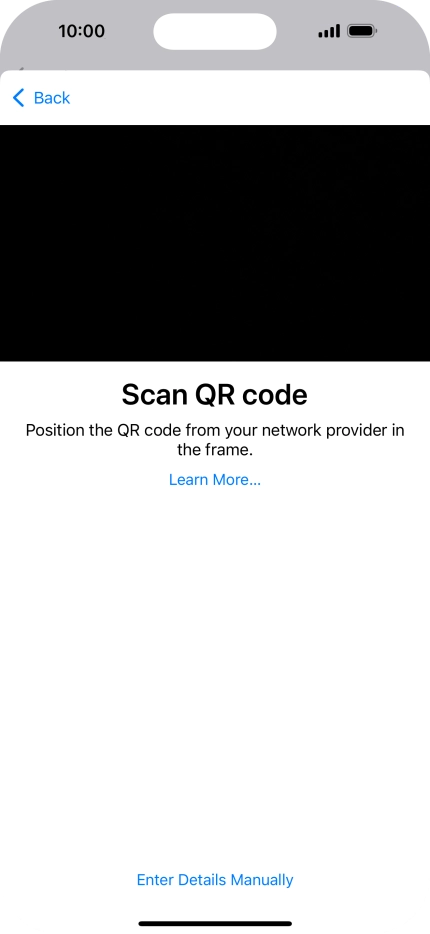 Place the QR code you've received inside the phone camera frame to scan the code.