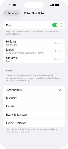 Press the indicator next to 