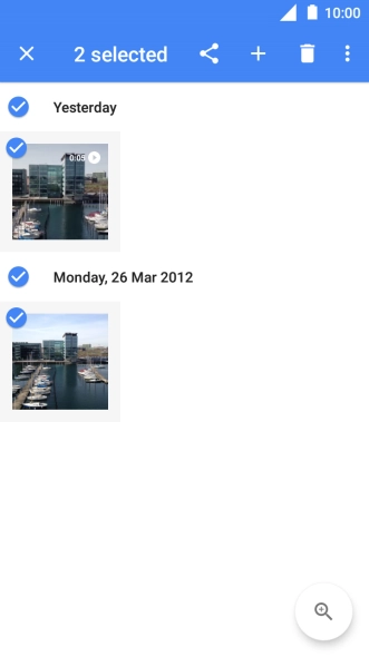 Press the share icon.
