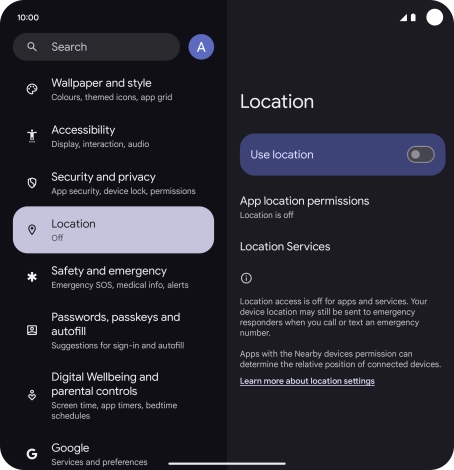 Press the indicator next to 
