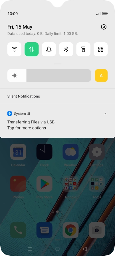 Press Tap for more options.