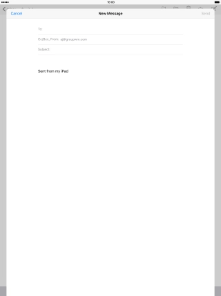 Press To: and key in the first letters of the recipient's name. Press To: and key in the first letters of the recipient's name.