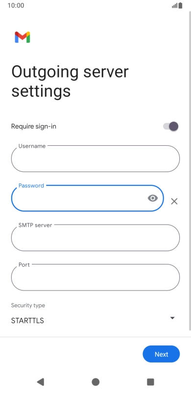 Press the field below 