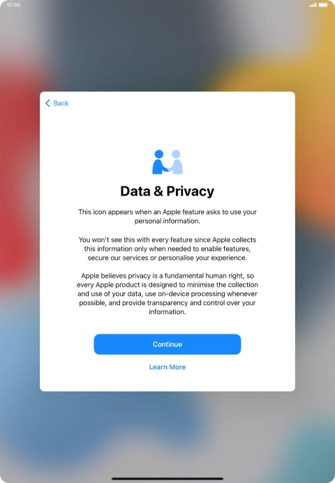 Press Continue. Press Continue.