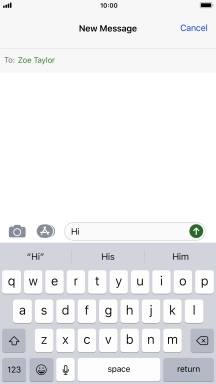 Press the send icon.
