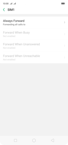 Press the required divert type.