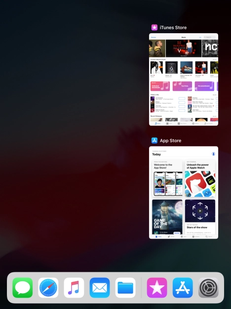 Slide upwards on the required application to end it.