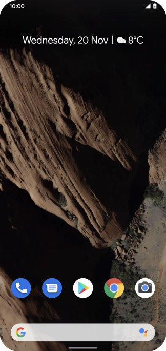 When the battery charging icon is displayed, the battery is charging.