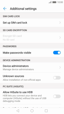 Press  Set up SIM card lock.