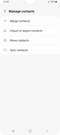 Press Import or export contacts.
