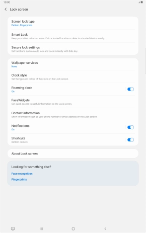 Press Screen lock type and key in the additional lock code you created earlier.