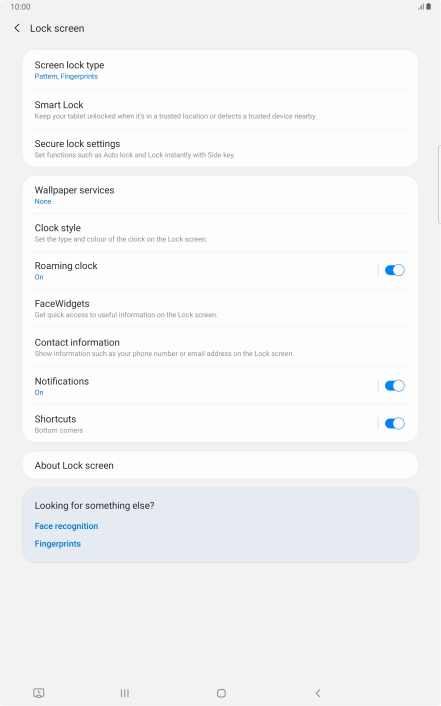 Press Screen lock type and key in the additional lock code you created earlier.
