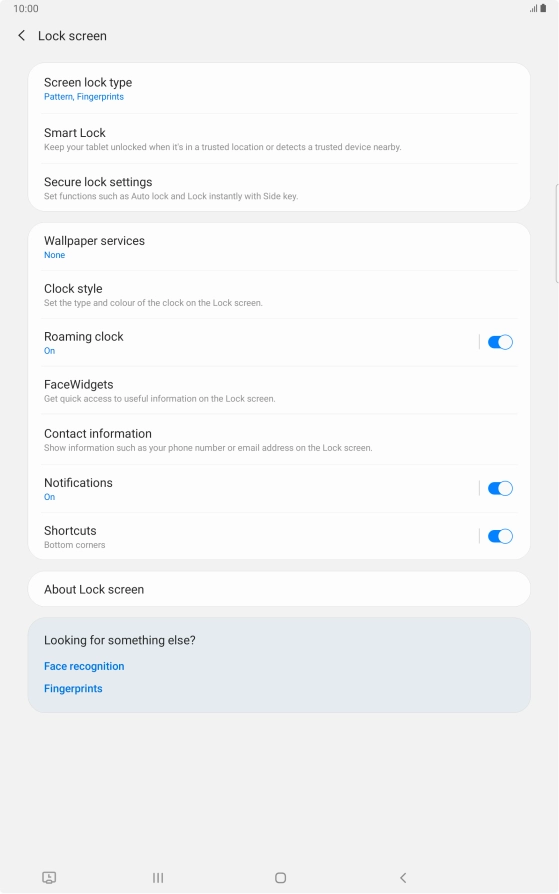 Press Screen lock type and key in the additional lock code you created earlier.
