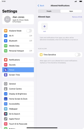 Press the indicator next to 