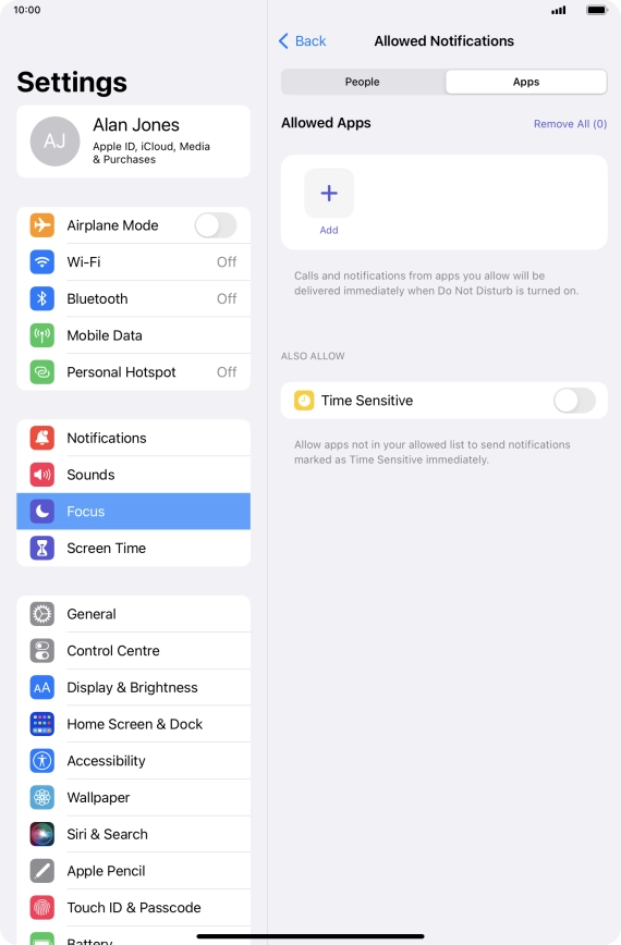 Press the indicator next to 