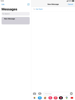 Press the text input field and key in the required text.