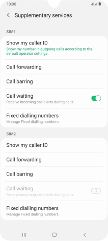 Press Call forwarding.