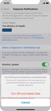 Press Turn Off and Delete Data.