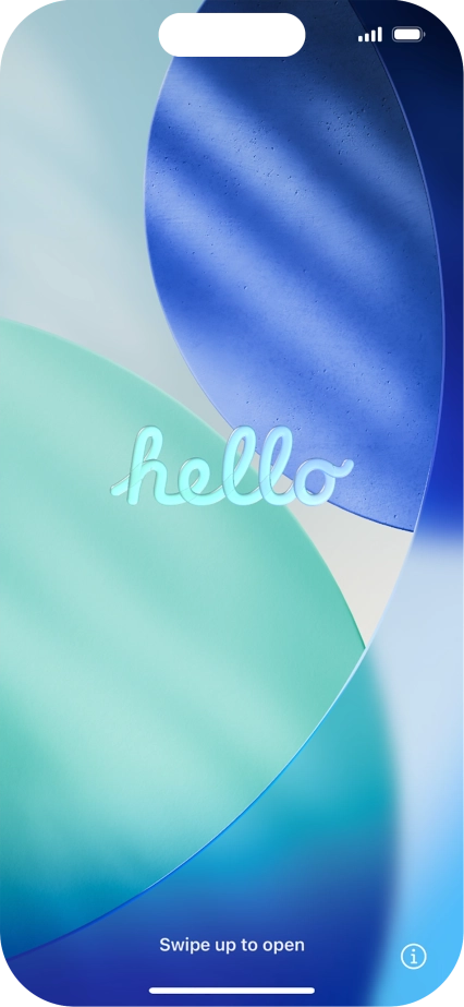 Slide your finger upwards starting from the bottom of the screen.