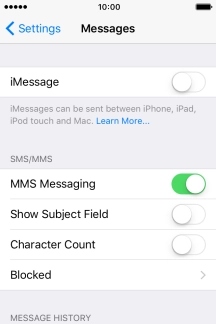 Press the indicator next to 