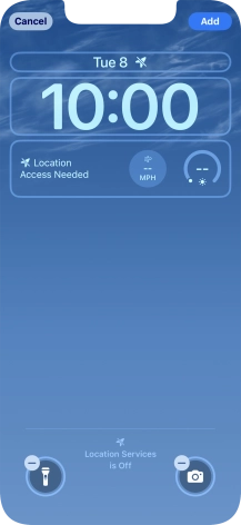 To customise the way the lock screen date is displayed, press the date widget and follow the instructions on the screen to select the required widget display mode.