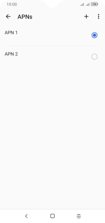 Press the field next to the data connection to activate it.