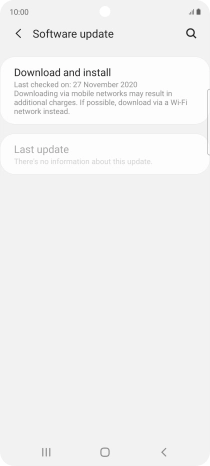 Press Download and install. If a new software version is available, it's displayed. Follow the instructions on the screen to update the phone software. Press Download and install. If a new software version is available, it's displayed. Follow the instructions on the screen to update the phone software.
