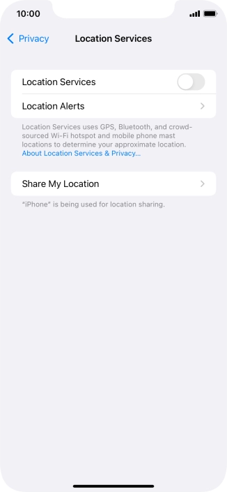 Press the indicator next to 