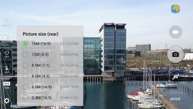 Press the required setting.
