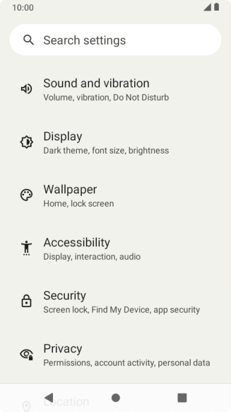 Press Sound and vibration.