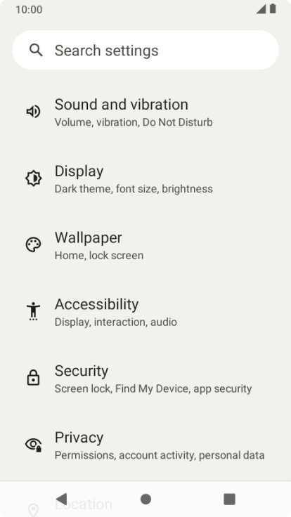 Press Sound and vibration.