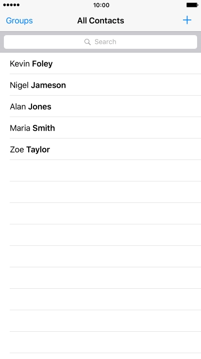 Press the new contact icon.