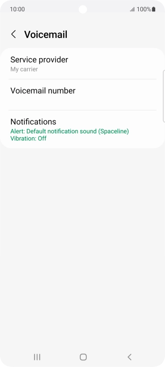 Press Voicemail number. Press Voicemail number.