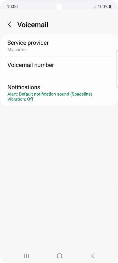 Press Voicemail number. Press Voicemail number.