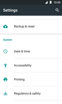 Press Backup & reset.