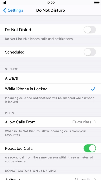 Press the indicator next to 