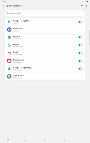 Press the drop down list.