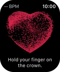 Place your index finger on the Digital Crown while the measurement is done.