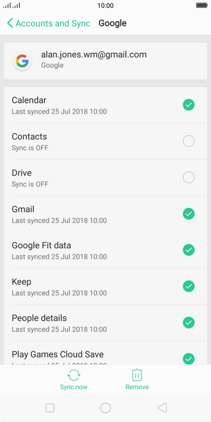 Press the field next to 