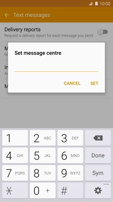 Key in +61415011501 and press SET.